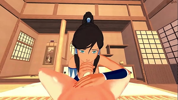 korra swallows your cum from your pov before she gets fucked