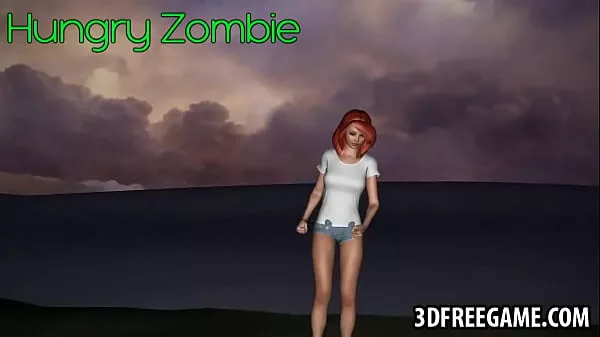3d redhead babe gets fucked outdoors by a zombie
