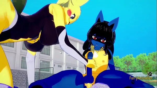 Pokemon Hentai Furry Yiff 3D – Lucario x Pikachu hard sex – Japanese asian manga anime game porn animation