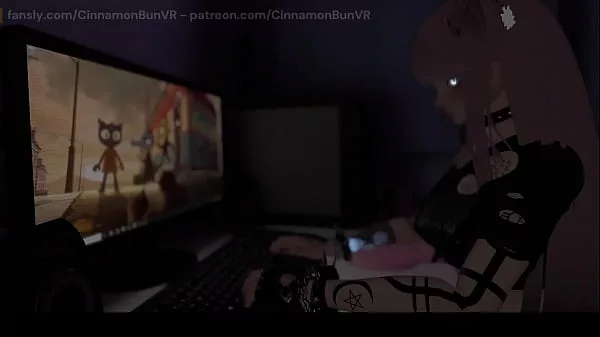 shy girl fucks her pussy with new toy she got in the mail vrchat