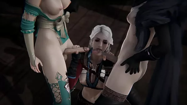 The Witcher Triple Futanari Ciri Has Sex With Triss And Yennefer